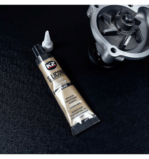 k2 zwarte hittebestendige siliconen kit - hoge temperatuur afdichtingspakking - voor motoren en uitlaatsystemen