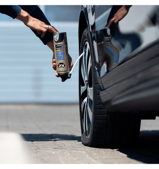 k2 bandenreparatie spray 500ml - lekke band pechspray - lege band reparatie spuitbus - dichting middel