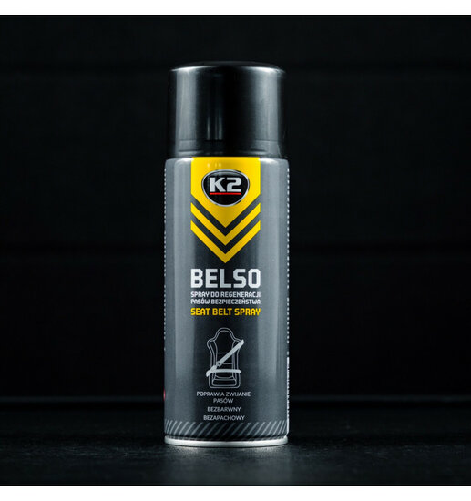k2 belso gordelspray 400ml - gordelriemspray - gordel spray - onderhoudsmiddel - regeneratiespray