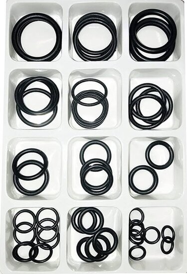 50 delig o-ringenset - o-ringen - 12 verschillende maten - afsluitringen - rubberringen