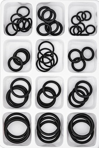 50 delig o-ringenset - o-ringen - 12 verschillende maten - afsluitringen - rubberringen