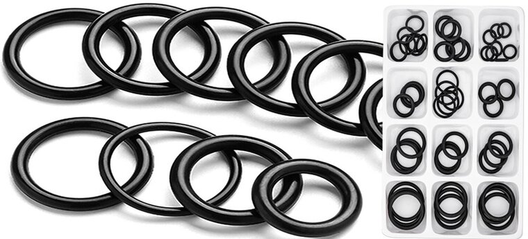 50 delig o-ringenset - o-ringen - 12 verschillende maten - afsluitringen - rubberringen