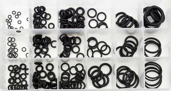 270 delig o-ringen assortiment - o ringen&nbsp;verschillende maten - afdichtingsringen - rubberringen