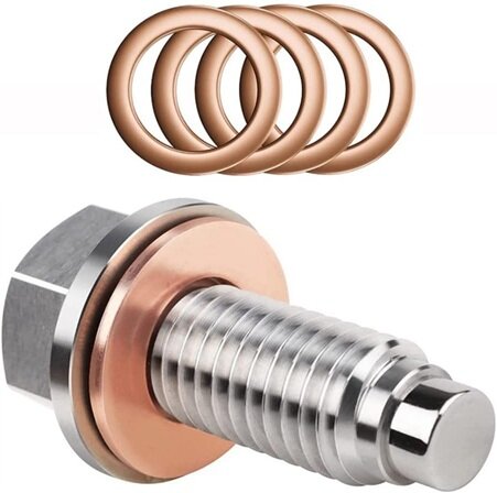 95 delig koperringenset -&nbsp;koperen ringen - koper ring - afsluitring - sluitring - afdichtingsring - oliering&nbsp;