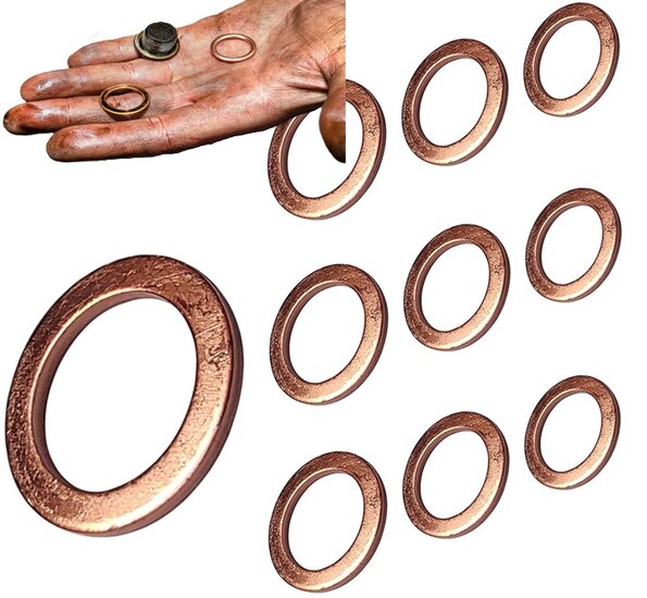 95 delig koperringenset -&nbsp;koperen ringen - koper ring - afsluitring - sluitring - afdichtingsring - oliering&nbsp;