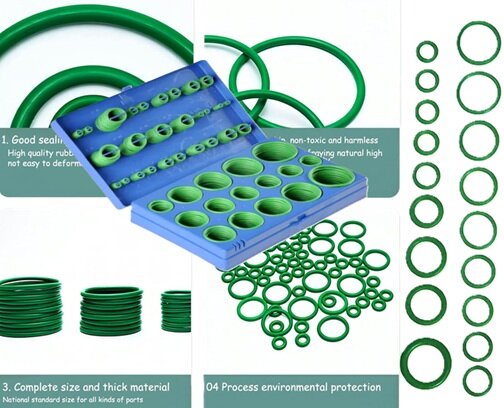 419 delig airco o-ringen assortiment - o ringen groen - afdichtingsringen - afsluitringen - temperatuurbestendige ringen&nbsp;