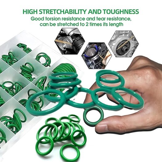420 delig hitte bestendige o-ringen assortiment - groene o ringen - afdichtingsringen - temperatuur bestendige ringen - rubber 