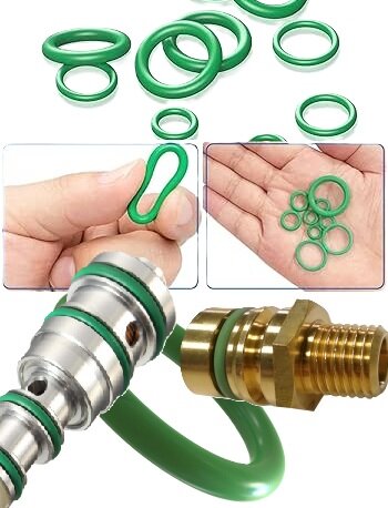 420 delig temperatuur bestendige&nbsp;o-ringen assortiment - groene&nbsp;afdichtingsringen - hitte bestendige o ringen - af