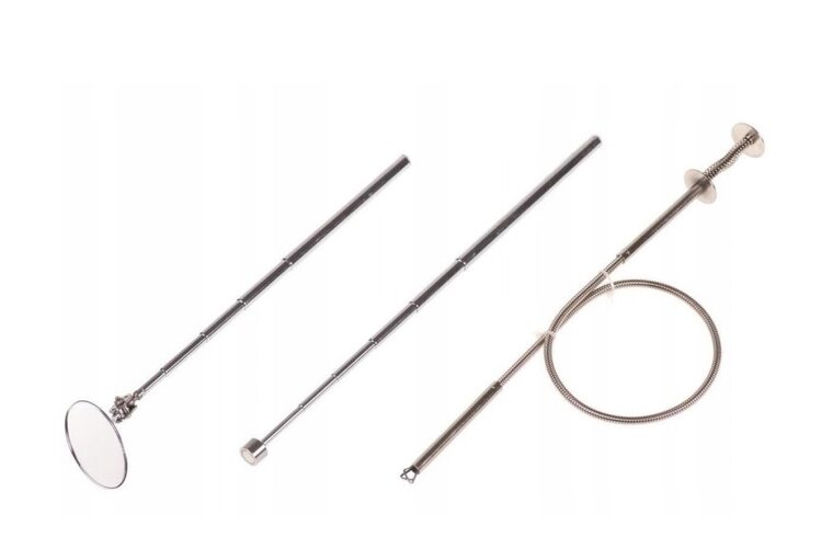 pick-up tool set - 3 in 1 inspectie set - inspectiespiegel - grijper - gmp