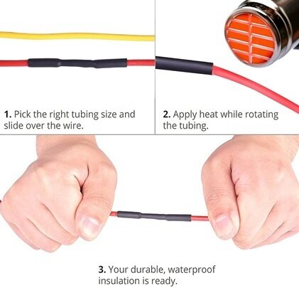 krimpkous 2 meter x 13 mm - elektra kous - krimp kous - heatshrink - thermische beschermsok&nbsp; - krimpsok