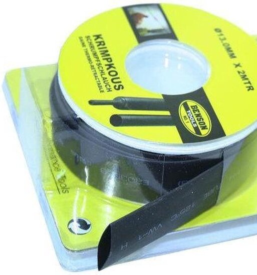 krimpkous 2 meter x 13 mm - elektra kous - krimp kous - heatshrink - thermische beschermsok&nbsp; - krimpsok