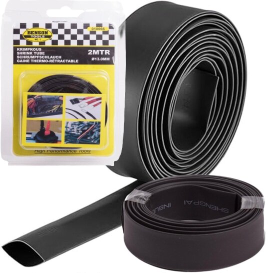 krimpkous 2 meter x 13 mm - elektra kous - krimp kous - heatshrink - thermische beschermsok&nbsp; - krimpsok