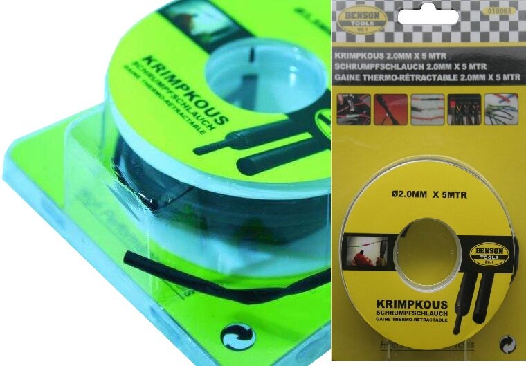 krimpkous 2.0mm x 5 meter - krimp kous - beschermmantel elektra verbinding
