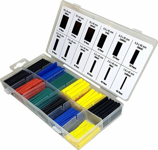 280 delige gekleurde krimpkous - krimpkousen - beschermkous - thermische beschermmantel - krimpsok - heatshrink