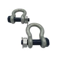 4.75 ton &nbsp;22mm harpsluiting met moerbout en splitpen - zwaar uitgevoerde harp sluiting - gekeurd hijsoog - hijshaak wll 
