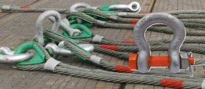 6.5 ton 25 mm harpsluiting met moerbout en splitpen - zwaar uitgevoerde harp sluting - hijsoog - wll 6500 kg ketting shackles