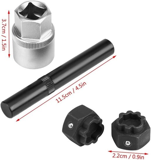 22 delige audi wielboutslot doppen - wielmoer slot sleutel set - anti wielbout demontage dop - speciale velgen dop - velgslotdo