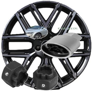 22 delige audi wielboutslot doppen - wielmoer slot sleutel set - anti wielbout demontage dop - speciale velgen dop - velgslotdo
