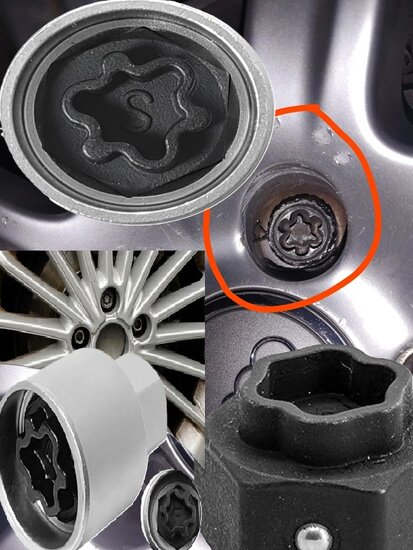 22 delige audi wielboutslot doppen - wielmoer slot sleutel set - anti wielbout demontage dop - speciale velgen dop - velgslotdo