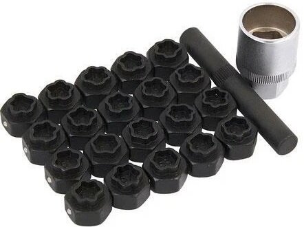 22 delige audi wielboutslot doppen - wielmoer slot sleutel set - anti wielbout demontage dop - speciale velgen dop - velgslotdo