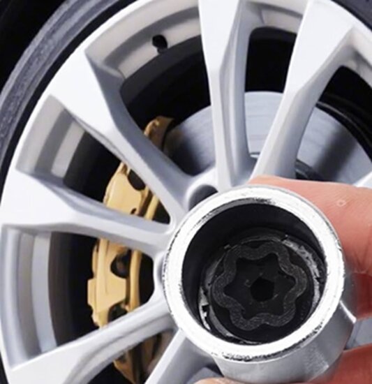 12 delige mercedes anti diefstal velgenslot doppen - wielmoerdop - velgen slot dop - slotboutdop - wiel slotbout