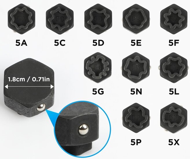 12 delige mercedes anti diefstal velgenslot doppen - wielmoerdop - velgen slot dop - slotboutdop - wiel slotbout