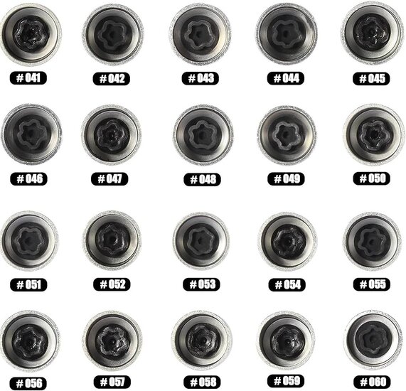 22 delige bmw anti dieftal velgen doppen - slotboutdop - velgenslot doppen - velgslot - wielbout dop