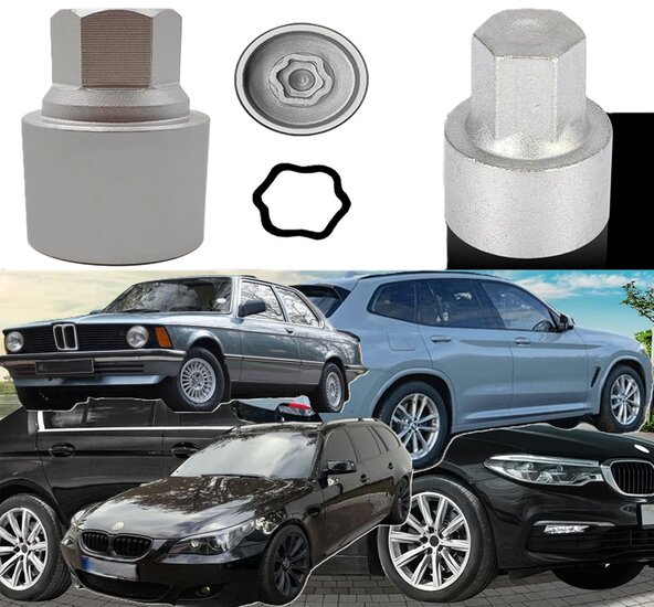 22 delige bmw anti dieftal velgen doppen - slotboutdop - velgenslot doppen - velgslot - wielbout dop