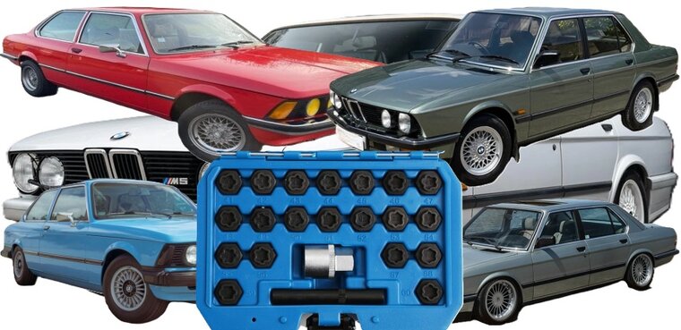 22 delige bmw anti dieftal velgen doppen - slotboutdop - velgenslot doppen - velgslot - wielbout dop
