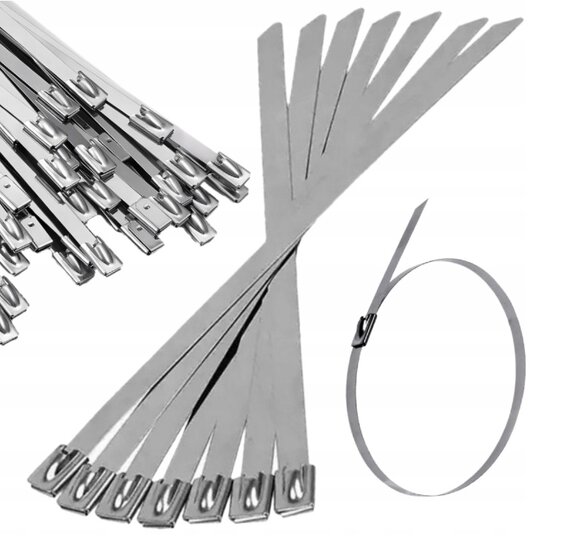 metalen kabelbinders 4.6x300mm - stalen bundelbandjes - 25 stuks - tiewrap - kabel binder - gmp