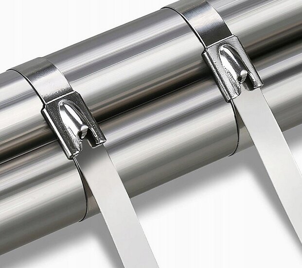 metalen kabelbinders 4.6x300mm - stalen bundelbandjes - 25 stuks - tiewrap - kabel binder - gmp