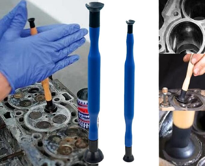 2 delige zuigerklepslijpers - klepslijpstok - klepslijper - inslijpen kleppen voor goede afdichting - slijpset&nbsp;