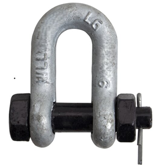 1 ton 11 mm zware d sluiting met moerbout en splitpen - veilige kettingsluiting - schakelsluitging wll 1000 kg - treksluiting