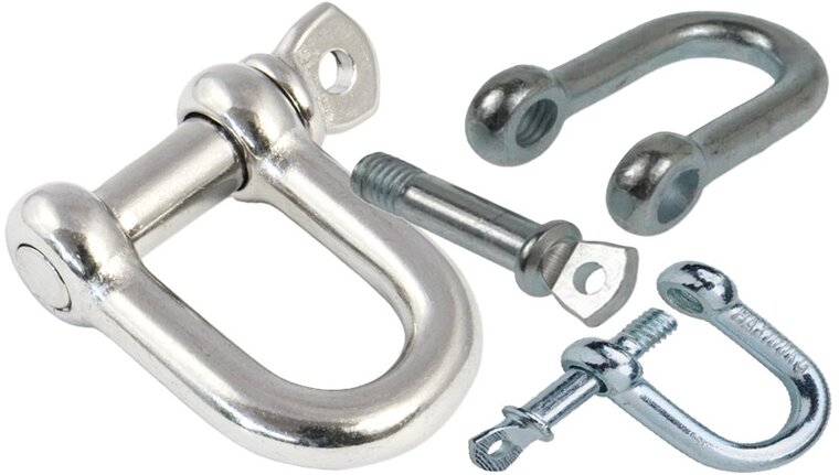 16 mm verzinkte d sluiting met borstbout - kettingsluiting - schakelsluiting - treksluiting - koppelsluiting