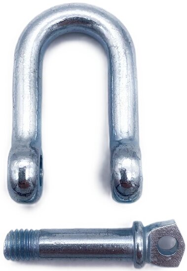 16 mm verzinkte d sluiting met borstbout - kettingsluiting - schakelsluiting - treksluiting - koppelsluiting
