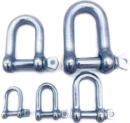 16 mm verzinkte d sluiting met borstbout - kettingsluiting - schakelsluiting - treksluiting - koppelsluiting