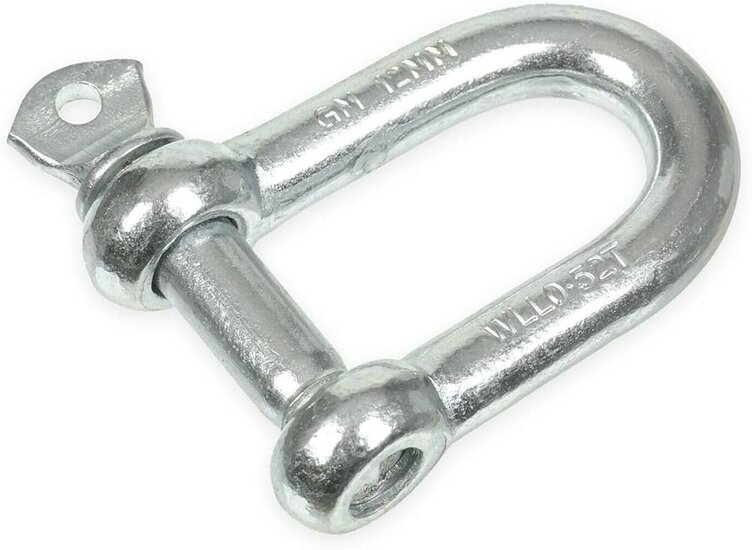 16 mm verzinkte d sluiting met borstbout - kettingsluiting - schakelsluiting - treksluiting - koppelsluiting