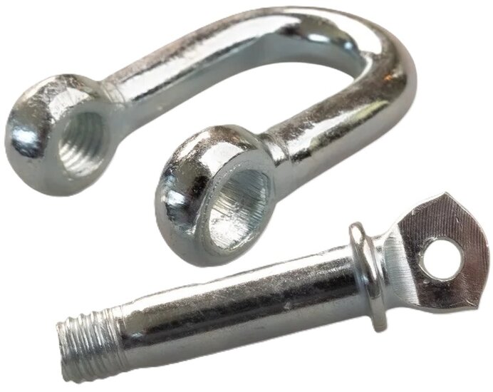 16 mm verzinkte d sluiting met borstbout - kettingsluiting - schakelsluiting - treksluiting - koppelsluiting