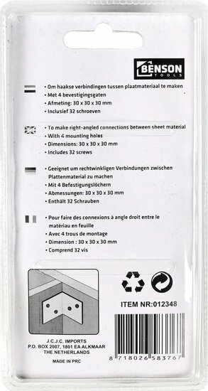 montagehoeken 30x30&nbsp; - hoekversterker&nbsp;- constructieversterker - hoekjes - montagehoekjes - versterkingshoeken&amp;#x0