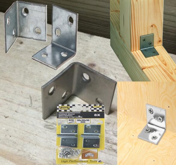 montagehoeken 30x30&nbsp; - hoekversterker&nbsp;- constructieversterker - hoekjes - montagehoekjes - versterkingshoeken&amp;#x0