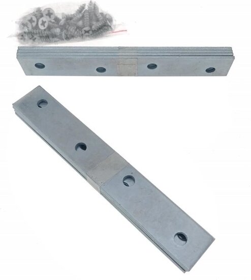 8x verbindingsplaat 100x15&nbsp;- montagestrip&nbsp;- verstevigingsplaat - montagestrip - montageplaat - staalstrip