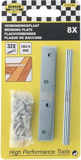 8x verbindingsplaat 100x15&nbsp;- montagestrip&nbsp;- verstevigingsplaat - montagestrip - montageplaat - staalstrip