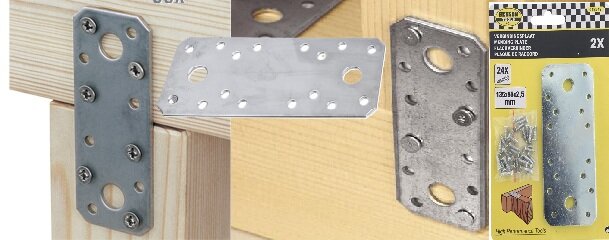 2x verbindingsplaat 135 x 55 x 2,5 mm - koppelplaat - verstevigingsplaat - ijzerplaat - montageplaat - schetsplaat - constructi