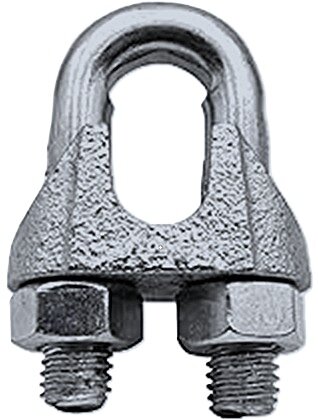 13 mm&nbsp;verzinkt staaldraadklem - staalkabelklem - kabelklem - draadklem - persklem - beugelklem - draadzadelklem