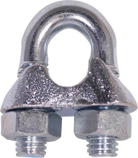 13 mm&nbsp;verzinkt staaldraadklem - staalkabelklem - kabelklem - draadklem - persklem - beugelklem - draadzadelklem
