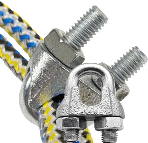 13 mm&nbsp;verzinkt staaldraadklem - staalkabelklem - kabelklem - draadklem - persklem - beugelklem - draadzadelklem