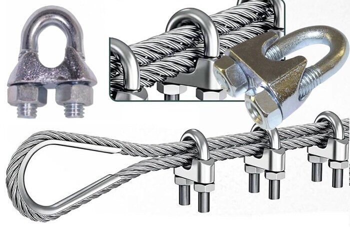 13 mm&nbsp;verzinkt staaldraadklem - staalkabelklem - kabelklem - draadklem - persklem - beugelklem - draadzadelklem