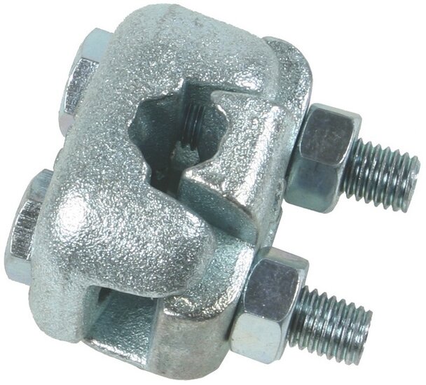 6 mm verzinkte staaldraadklem type deka - draadklem - staalkabelklem - persklem - kabelklem