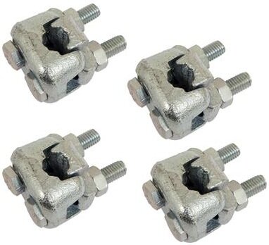 6 mm verzinkte staaldraadklem type deka - draadklem - staalkabelklem - persklem - kabelklem