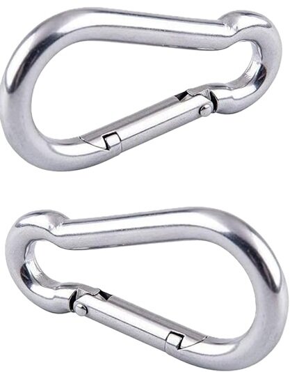 5 mm x 50mm karabijnhaak - musketonhaak - carabiner - werkhaak - karabijn haak - veiligheidshaak - festonhaak